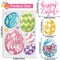 DIYDEC 6 Sheets Easter Window Clings Large Easter Eggs Window Decals Oil Painting Eggs Flowers Stickers for Home Office School Decor Spring Glass Window Decoration